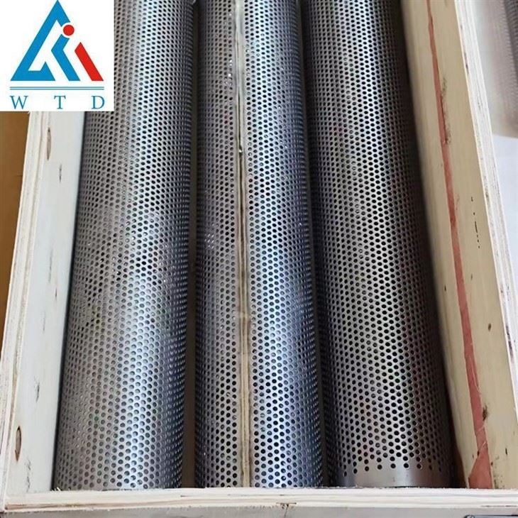 Titanium welded perforated tube